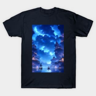 Fantasy Blue landscape T-Shirt